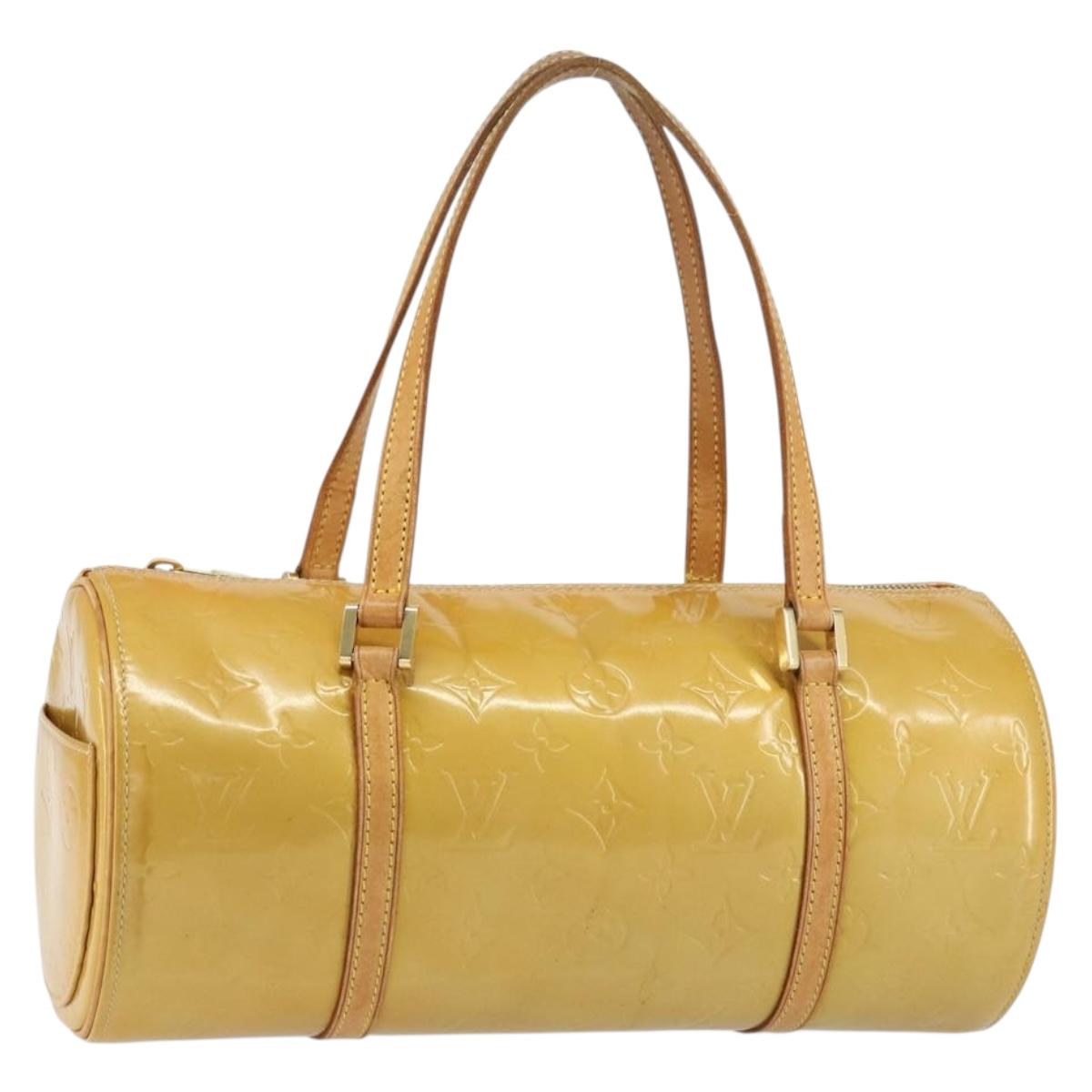 LOUIS VUITTON Monogram Vernis Bedford Hand Bag Beige M91006 LV Auth ka715