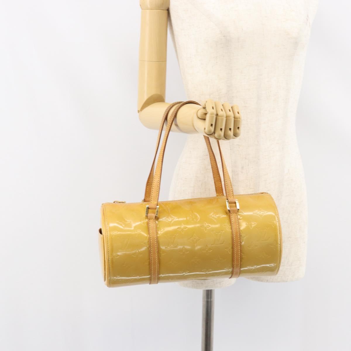 LOUIS VUITTON Monogram Vernis Bedford Hand Bag Beige M91006 LV Auth ka715