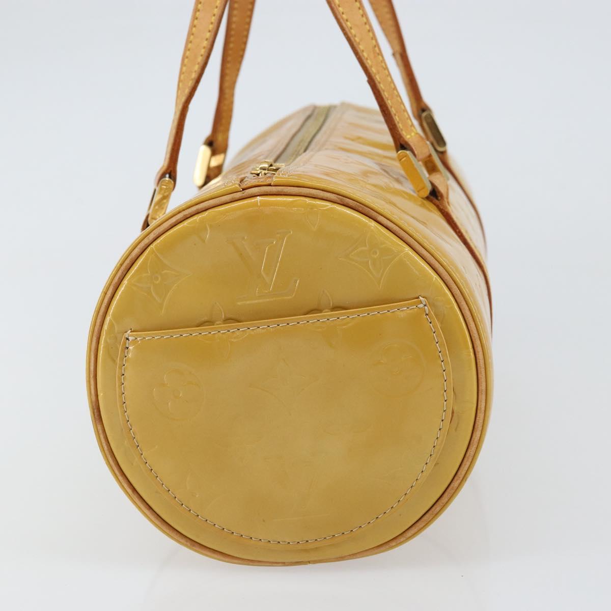 LOUIS VUITTON Monogram Vernis Bedford Hand Bag Beige M91006 LV Auth ka715