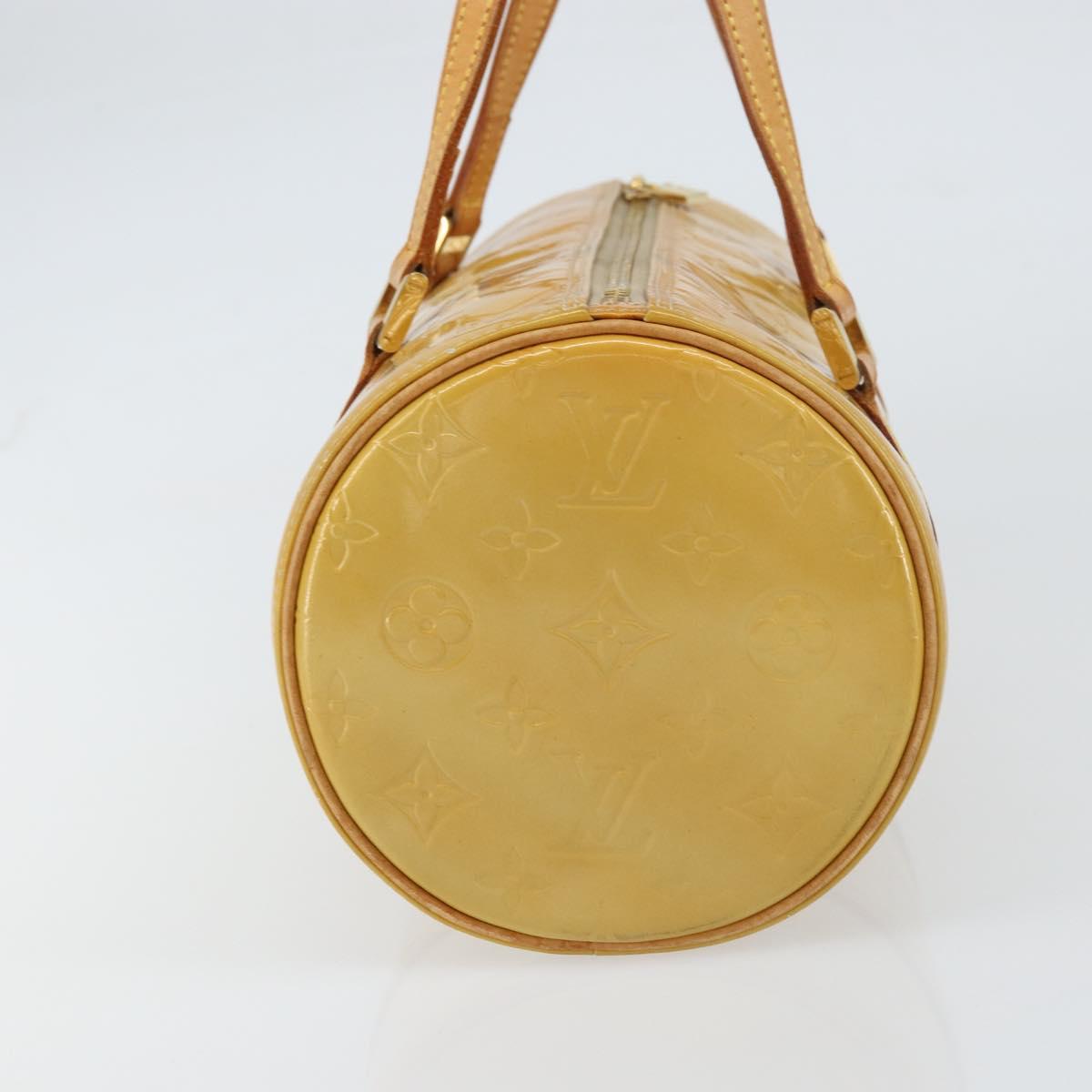 LOUIS VUITTON Monogram Vernis Bedford Hand Bag Beige M91006 LV Auth ka715