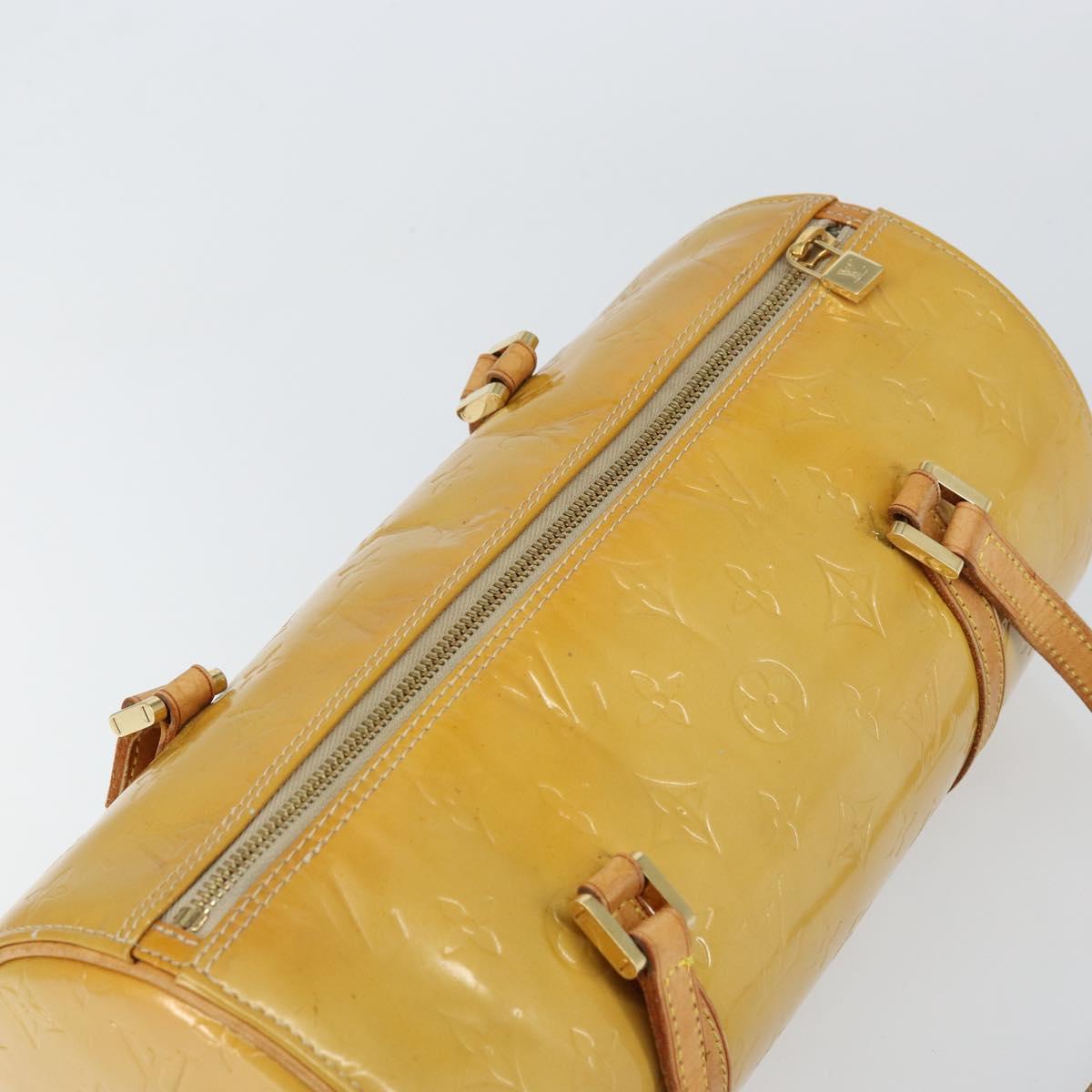 LOUIS VUITTON Monogram Vernis Bedford Hand Bag Beige M91006 LV Auth ka715