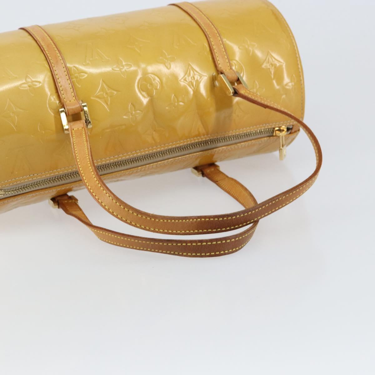 LOUIS VUITTON Monogram Vernis Bedford Hand Bag Beige M91006 LV Auth ka715