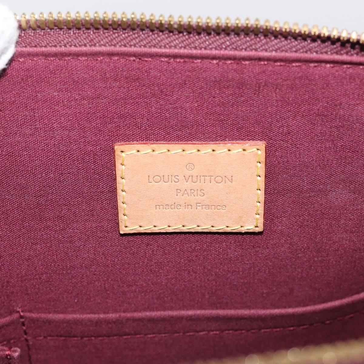 LOUIS VUITTON Monogram Vernis Alma PM Bag Rouge Favist M91691 LV Auth ka7152