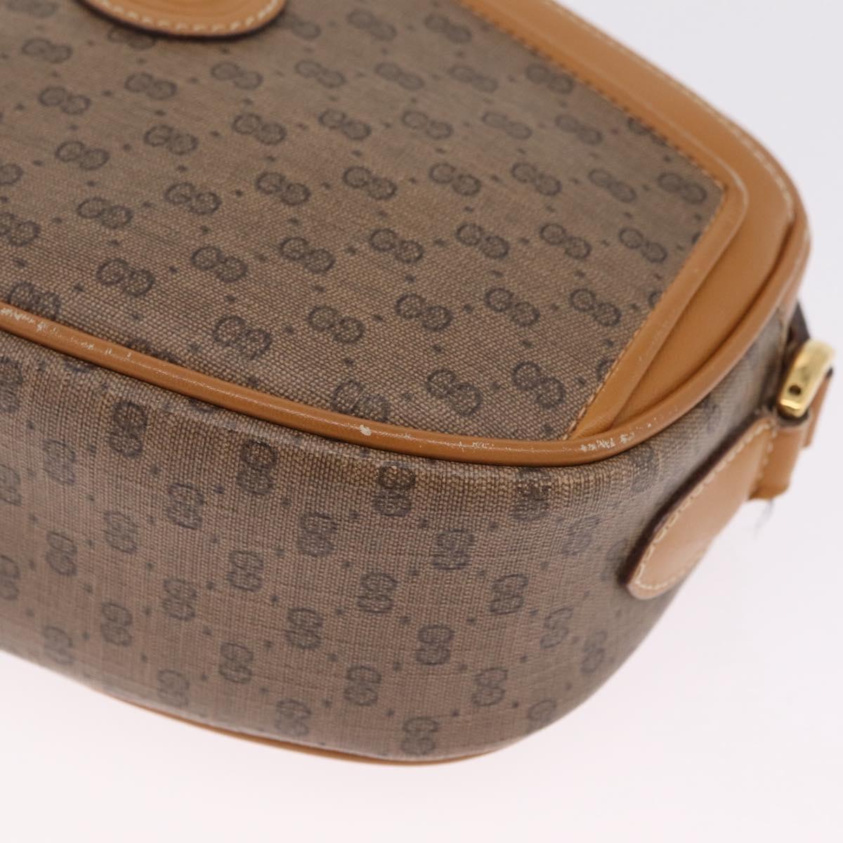 GUCCI Micro GG Supreme Shoulder Bag PVC Beige Gold 007 113 0115 Auth ka7162