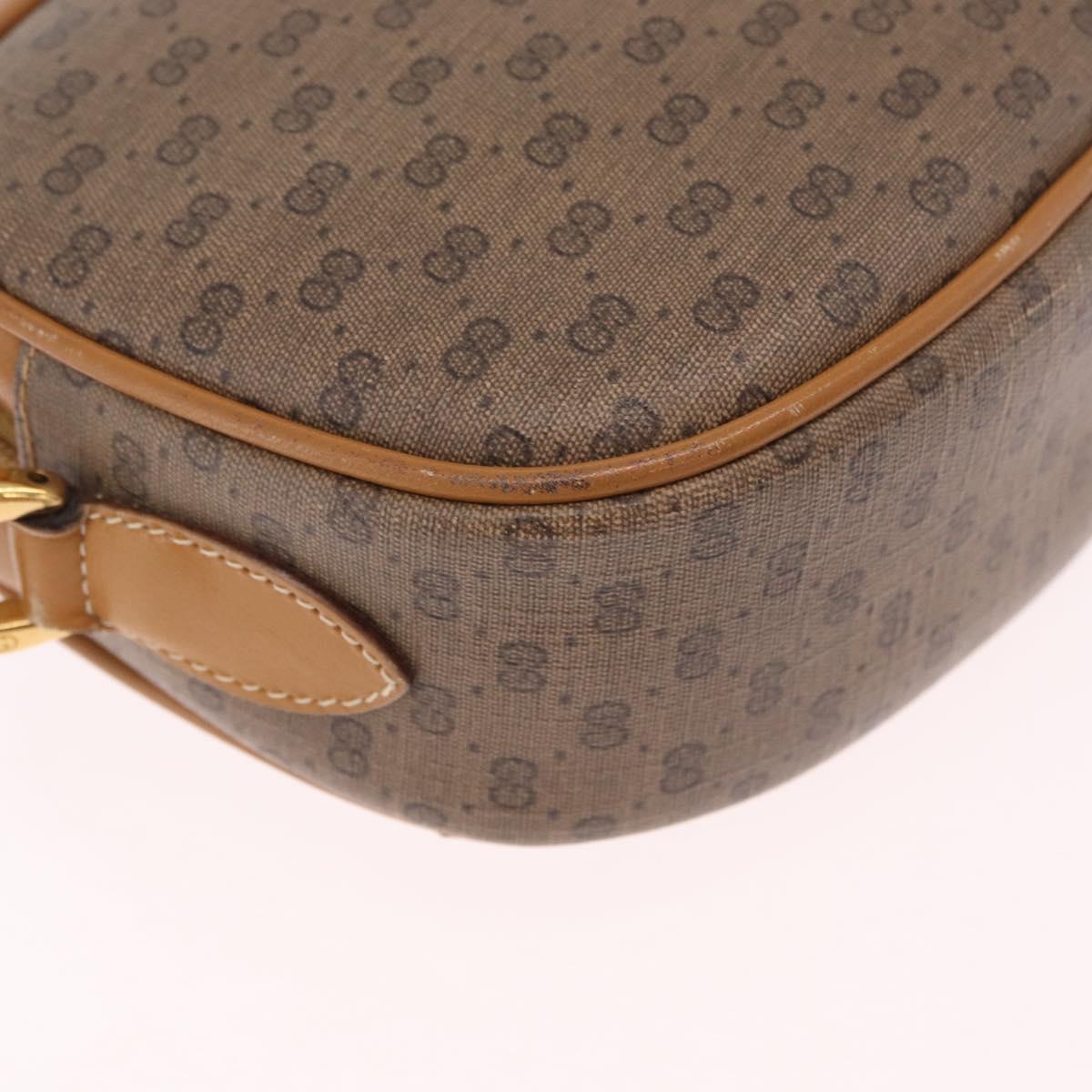 GUCCI Micro GG Supreme Shoulder Bag PVC Beige Gold 007 113 0115 Auth ka7162