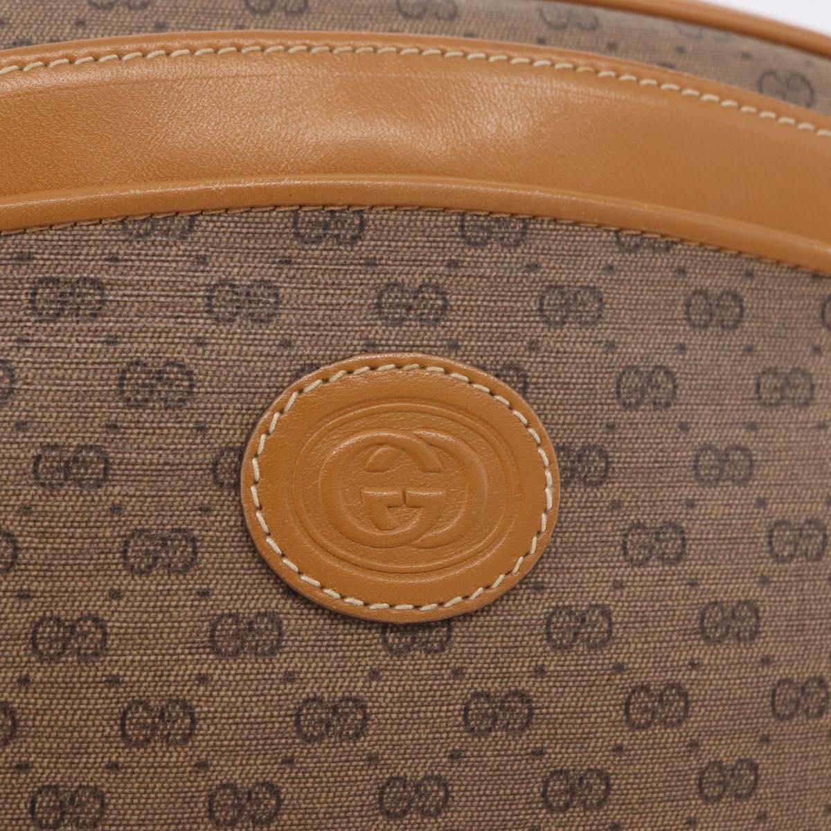 GUCCI Micro GG Supreme Shoulder Bag PVC Beige Gold 007 113 0115 Auth ka7162