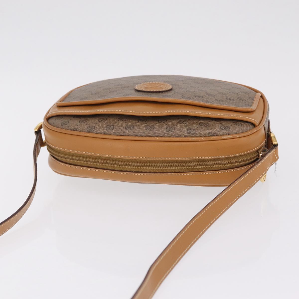 GUCCI Micro GG Supreme Shoulder Bag PVC Beige Gold 007 113 0115 Auth ka7162