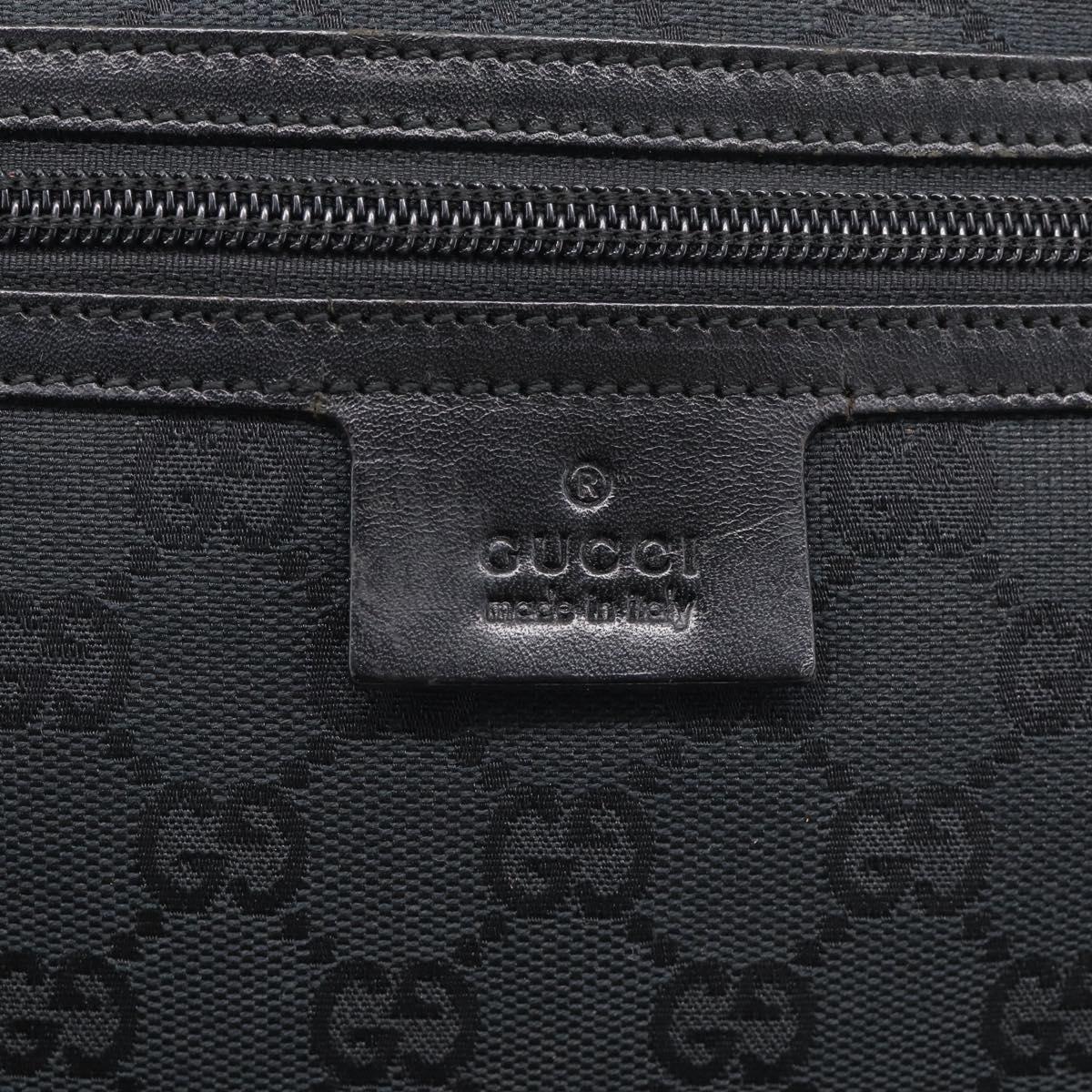 GUCCI GG Canvas Shoulder Bag Black Silver 90476 Auth ka7171A