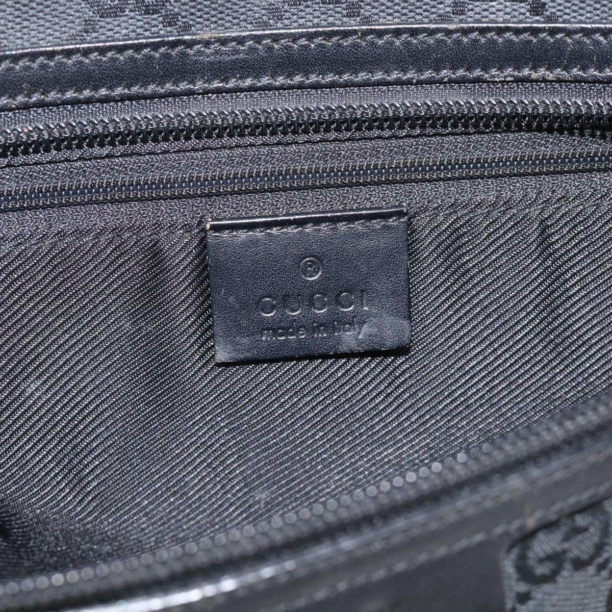 GUCCI GG Canvas Shoulder Bag Black Silver 90476 Auth ka7171A