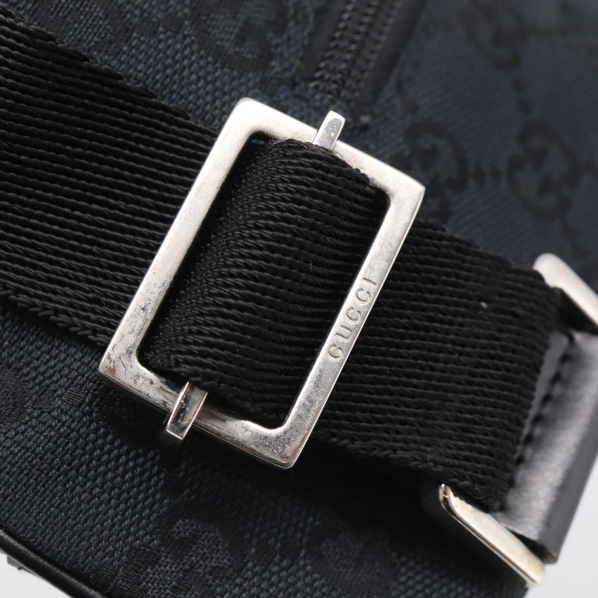GUCCI GG Canvas Shoulder Bag Black Silver 90476 Auth ka7171A