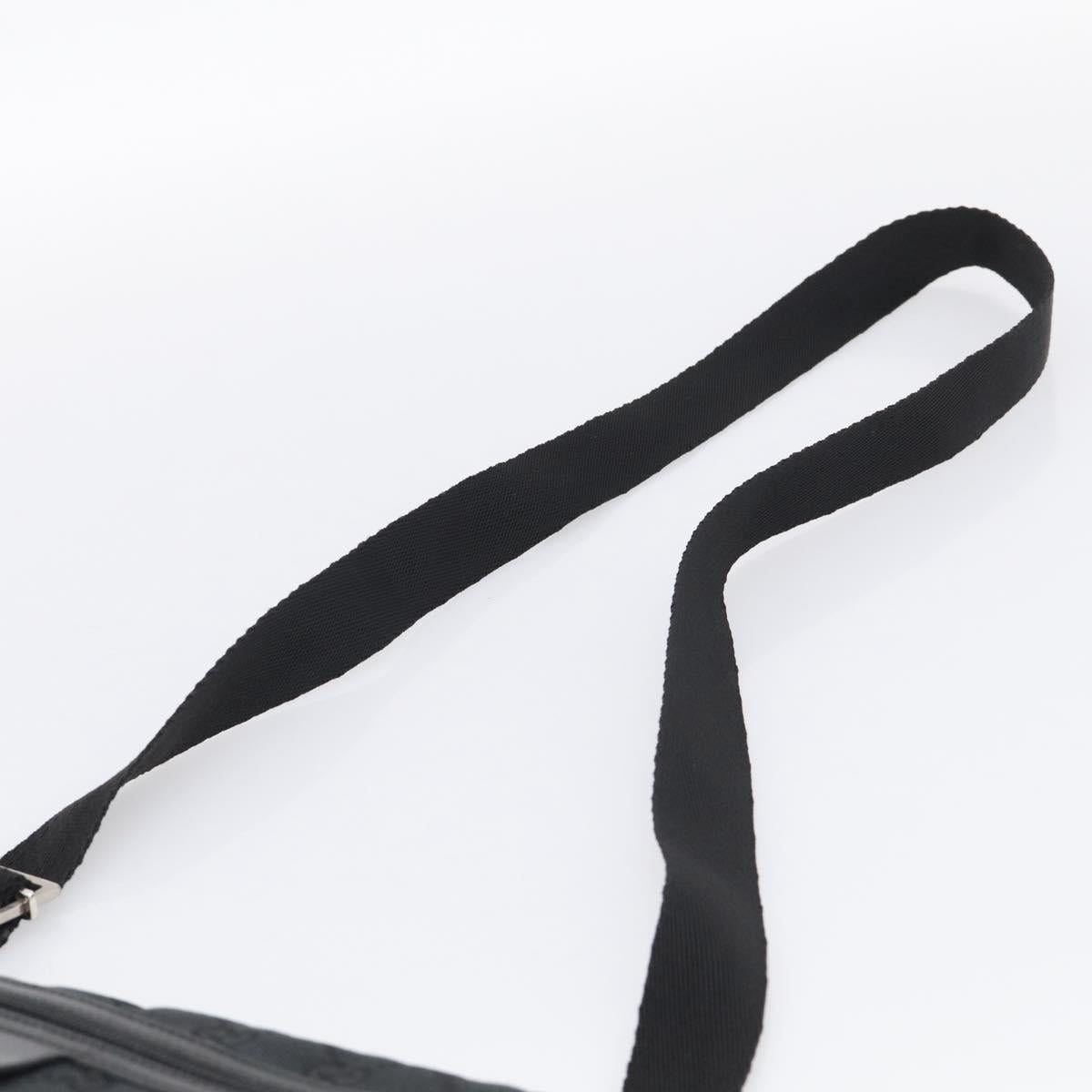 GUCCI GG Canvas Shoulder Bag Black Silver 90476 Auth ka7171A