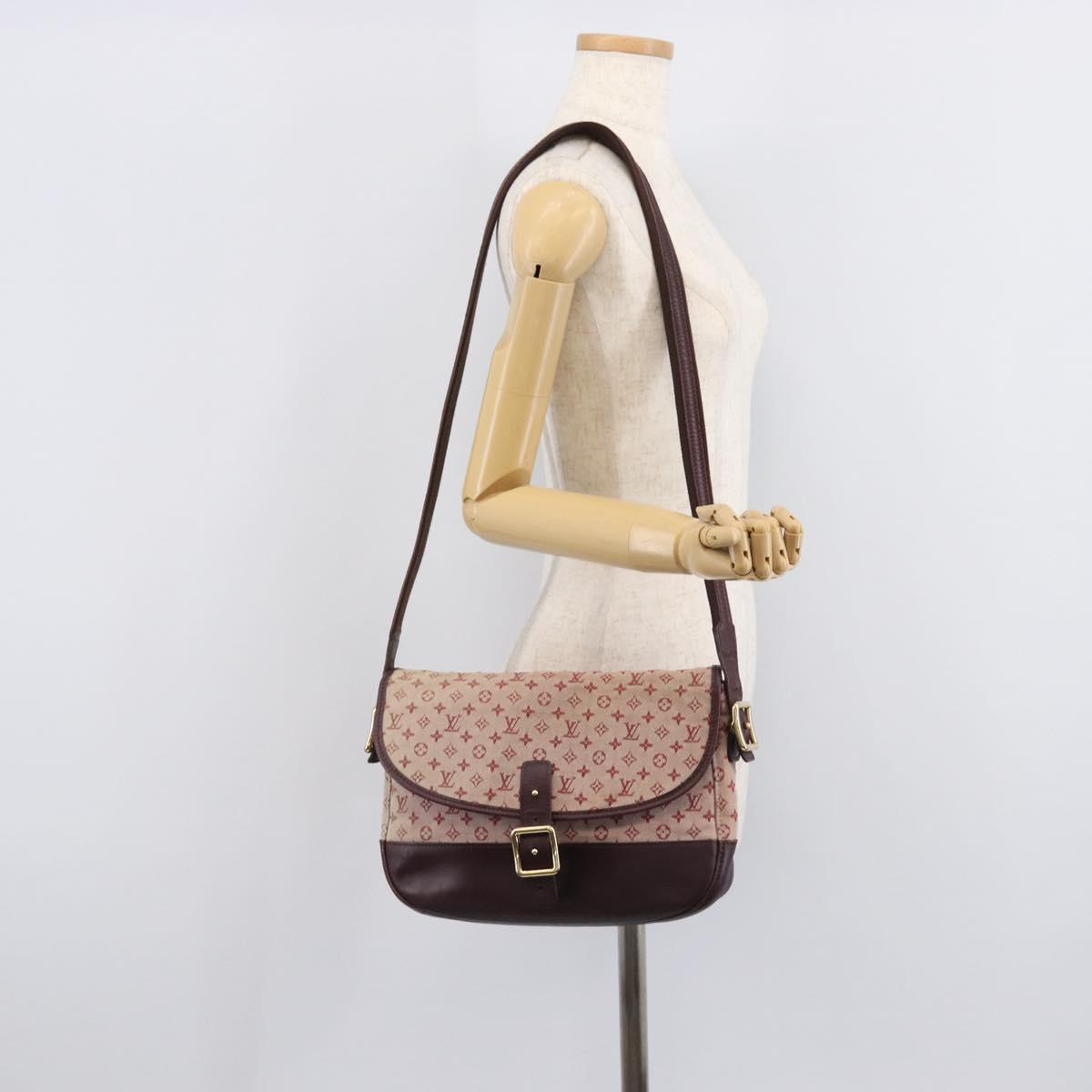 LOUIS VUITTON Monogram Mini Belanger Shoulder Bag Red M92171 LV Auth ka7173