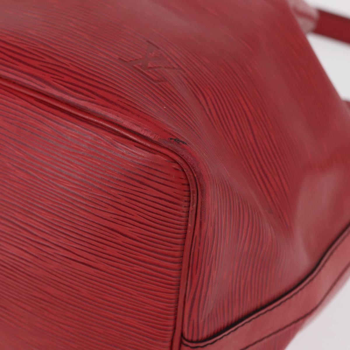 LOUIS VUITTON Epi Petit Noe Shoulder Bag Red M44107 LV Auth ka7175