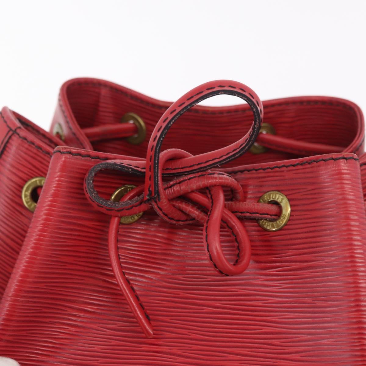 LOUIS VUITTON Epi Petit Noe Shoulder Bag Red M44107 LV Auth ka7175