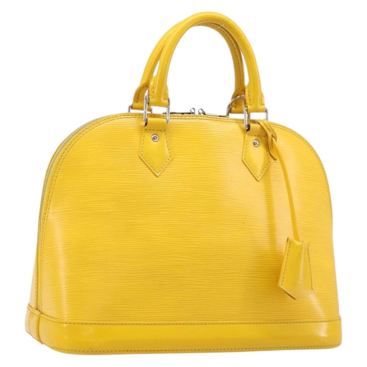 LOUIS VUITTON Epi Alma PM Hand Bag Yellow citron M40619 LV Auth ka7182A