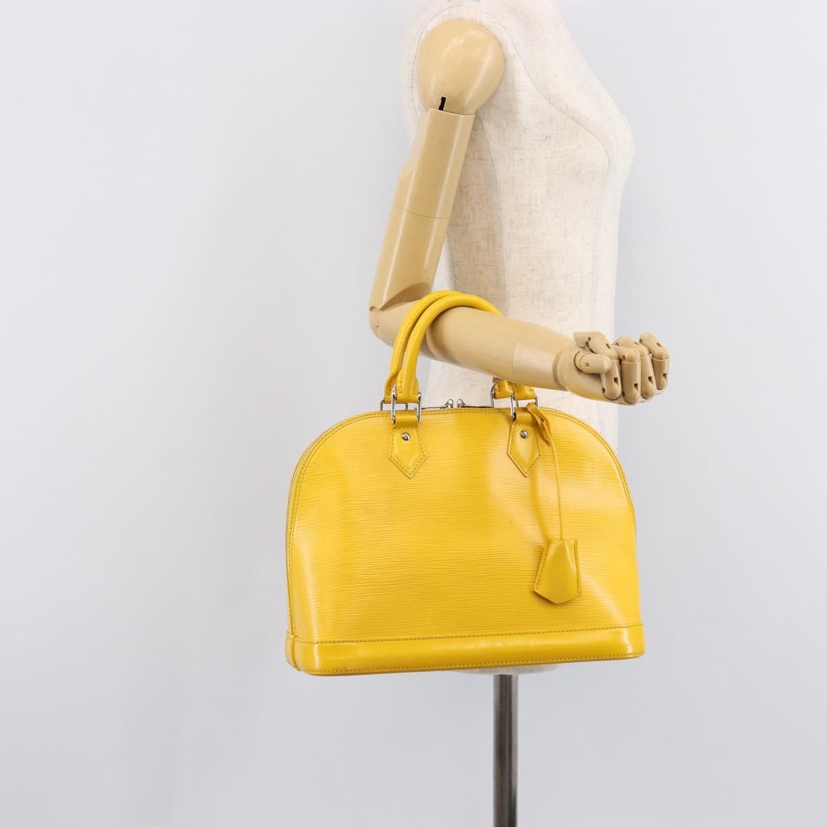 LOUIS VUITTON Epi Alma PM Hand Bag Yellow citron M40619 LV Auth ka7182A