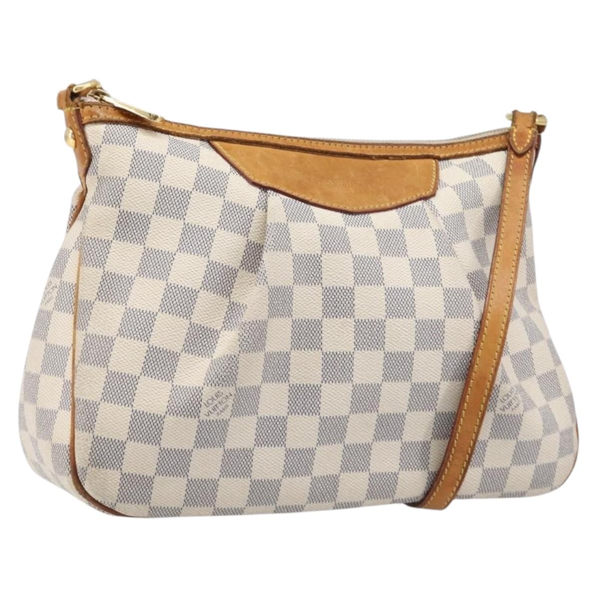 LOUIS VUITTON Damier Azur Siracusa PM Shoulder Bag N41113 LV Auth ka7184