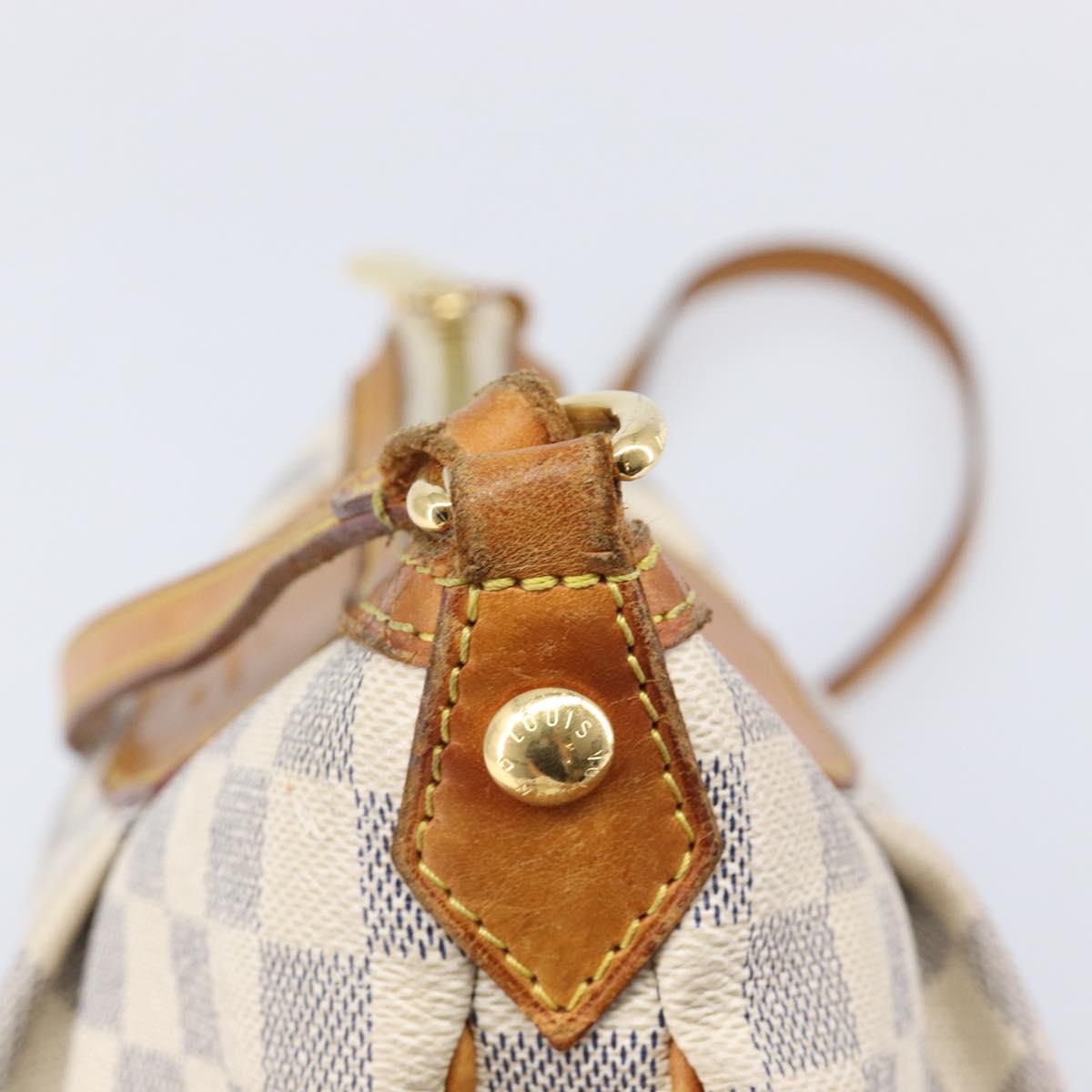 LOUIS VUITTON Damier Azur Siracusa PM Shoulder Bag N41113 LV Auth ka7184