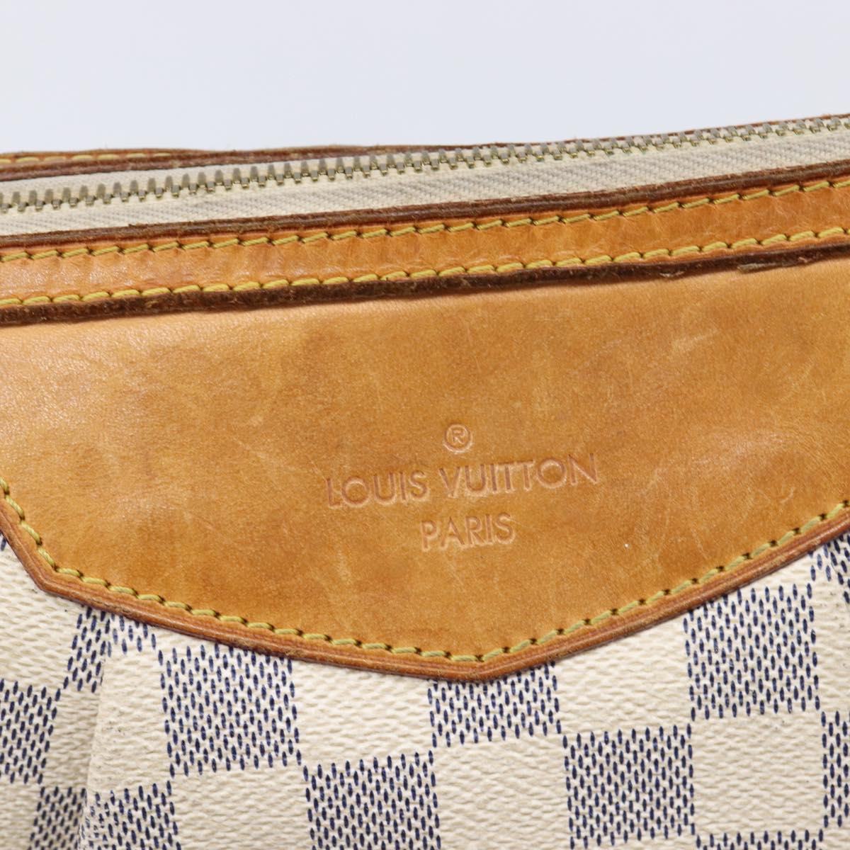 LOUIS VUITTON Damier Azur Siracusa PM Shoulder Bag N41113 LV Auth ka7184
