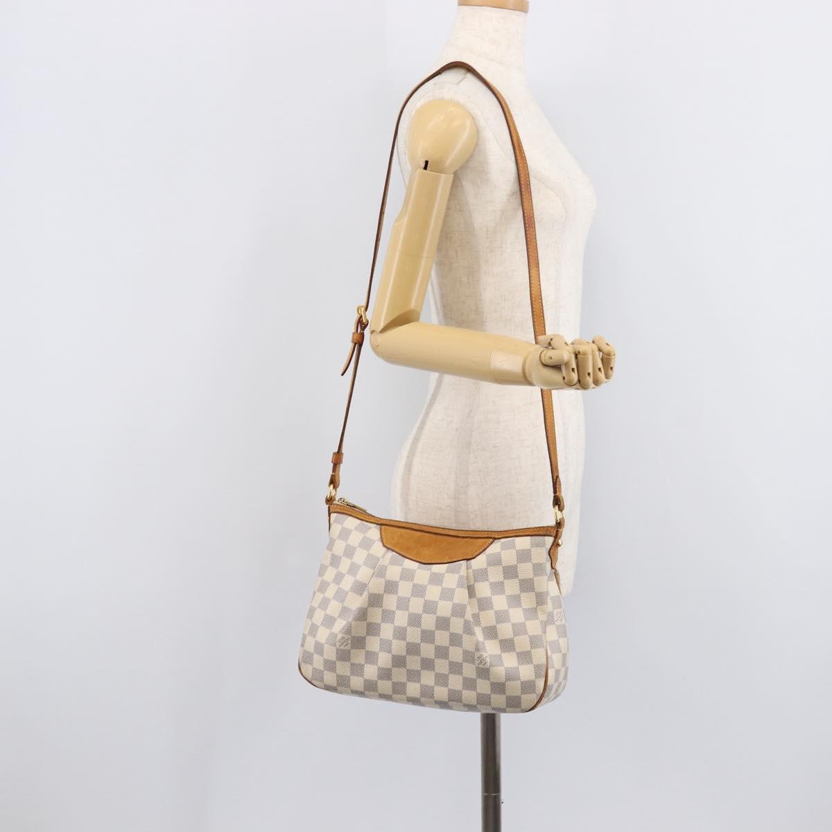 LOUIS VUITTON Damier Azur Siracusa PM Shoulder Bag N41113 LV Auth ka7184