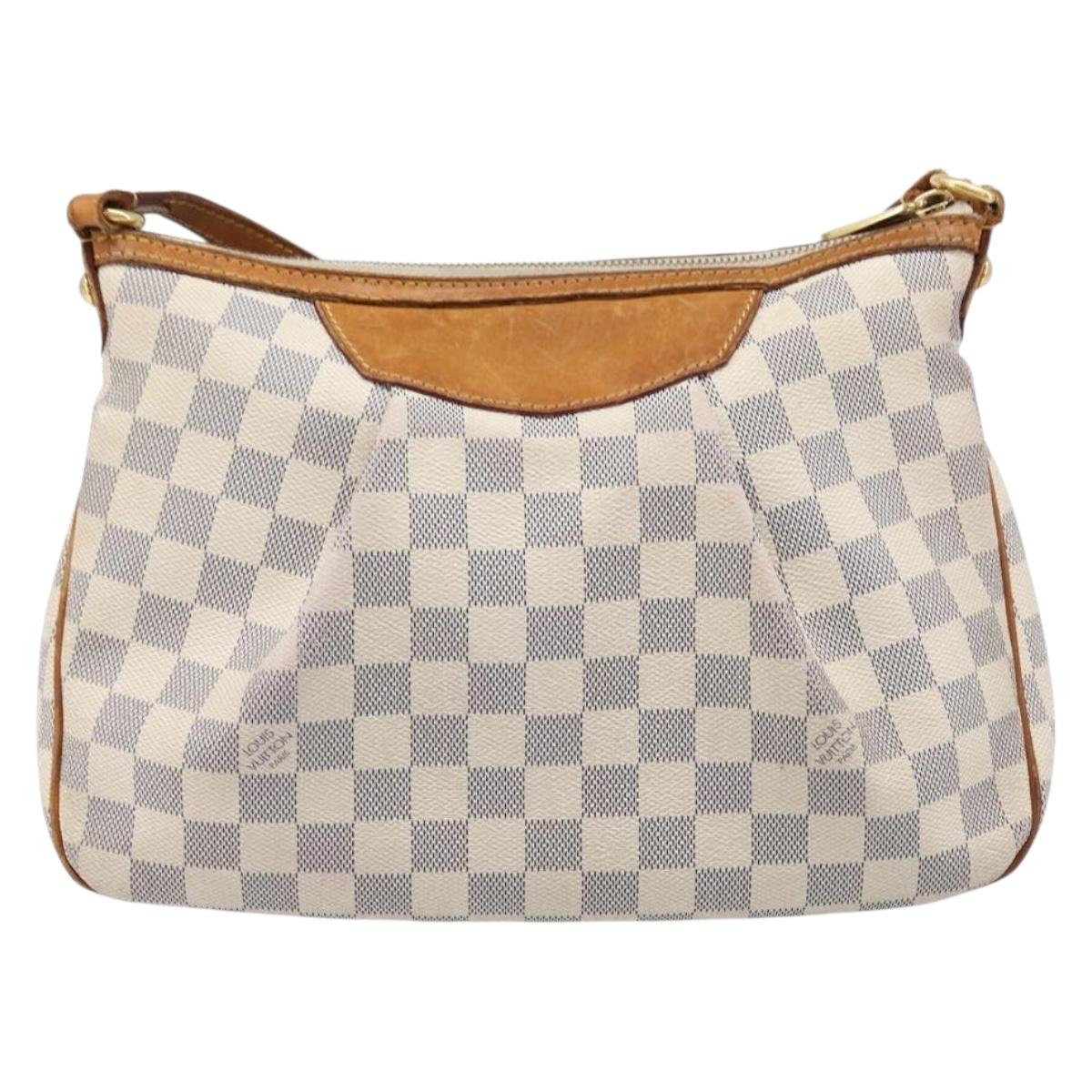 LOUIS VUITTON Damier Azur Siracusa PM Shoulder Bag N41113 LV Auth ka7184