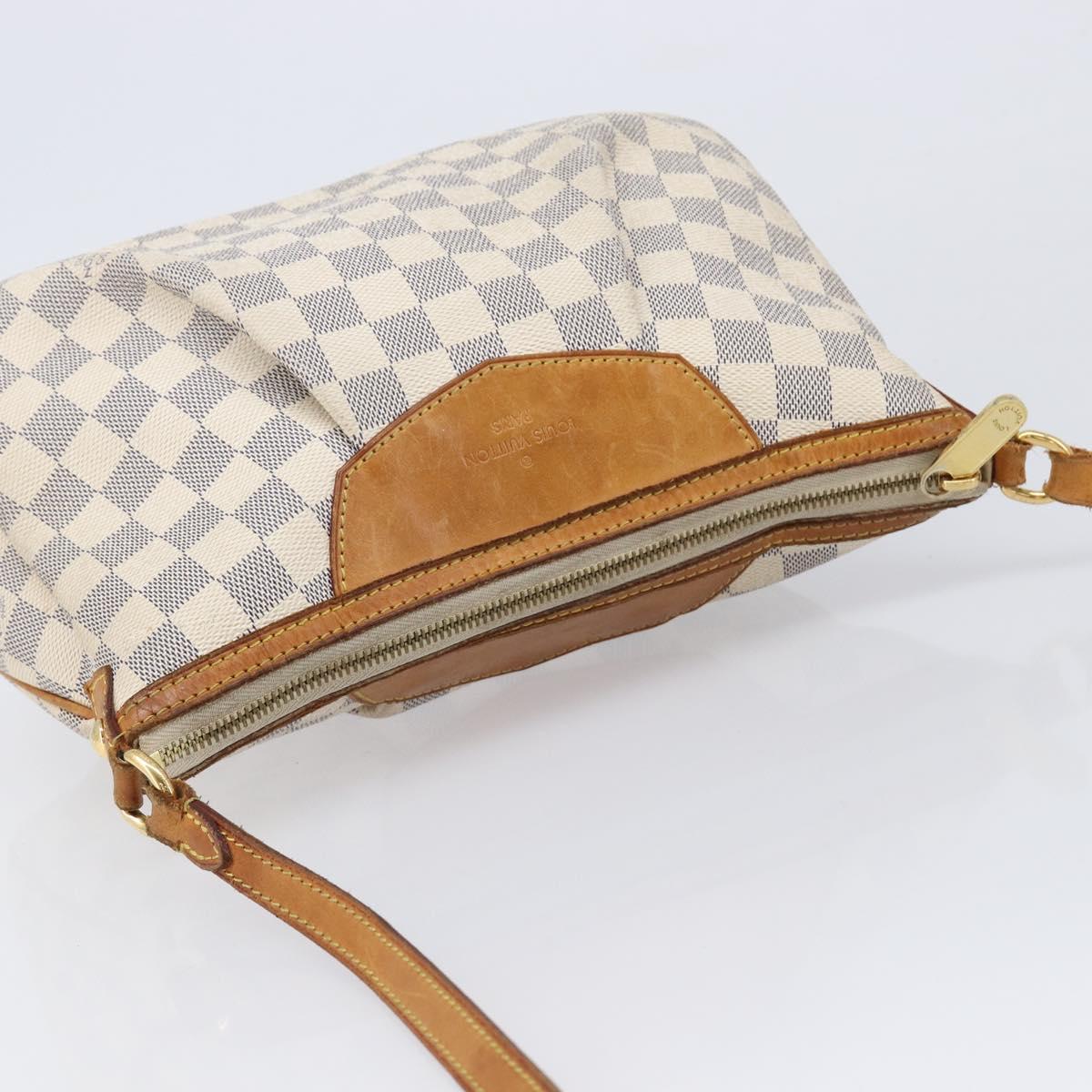 LOUIS VUITTON Damier Azur Siracusa PM Shoulder Bag N41113 LV Auth ka7184