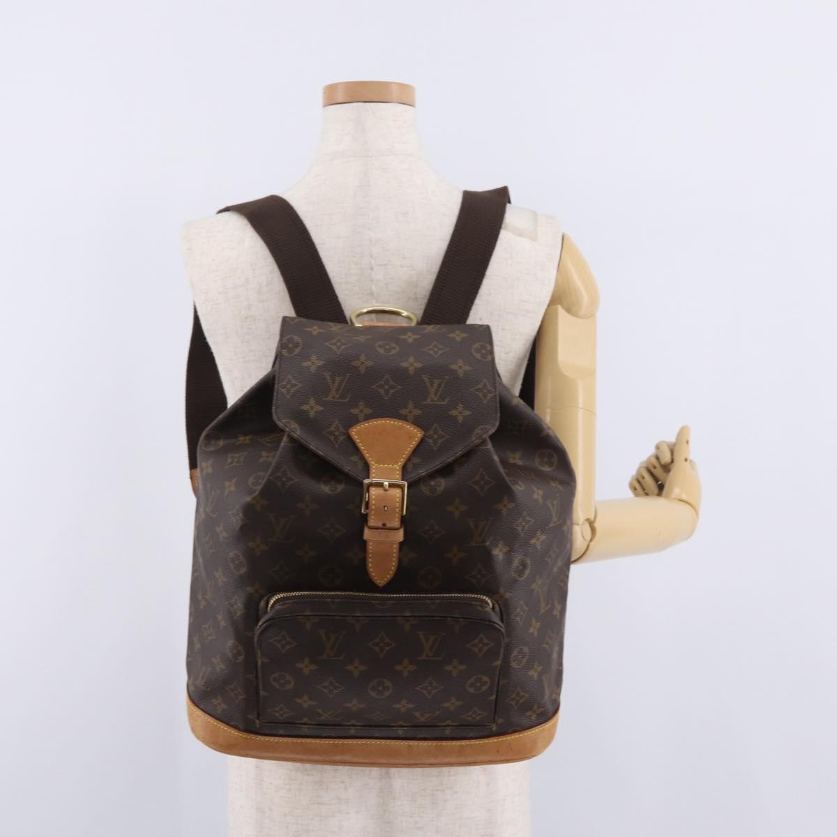 LOUIS VUITTON Monogram Montsouris GM Backpack M51135 LV Auth ka7192
