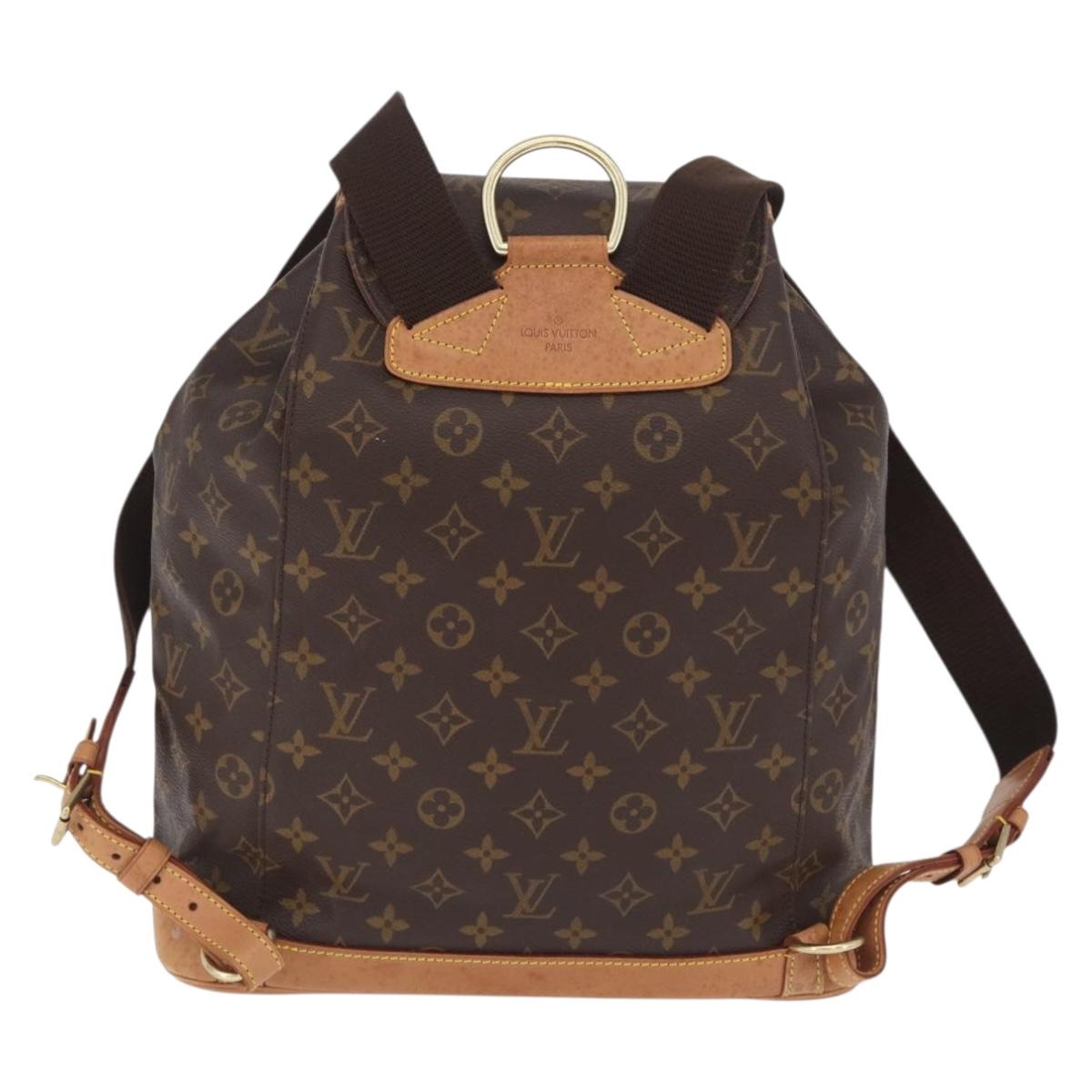 LOUIS VUITTON Monogram Montsouris GM Backpack M51135 LV Auth ka7192