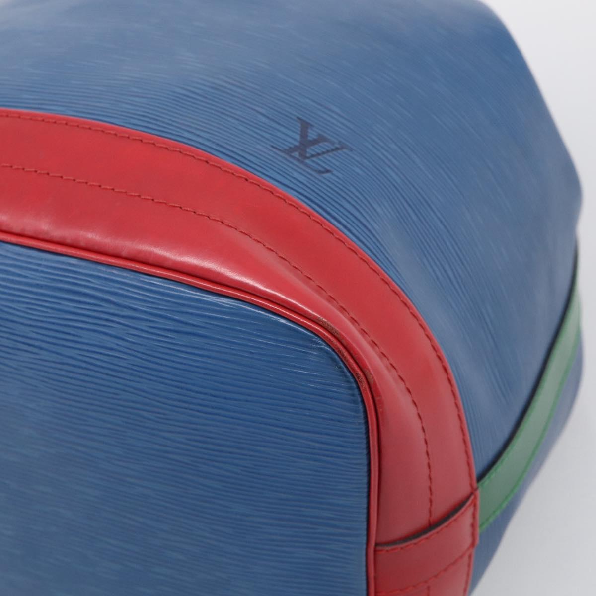 LOUIS VUITTON Epi Tricolor Noe Shoulder Bag Blue Red Green M44082 LV Auth ka7196