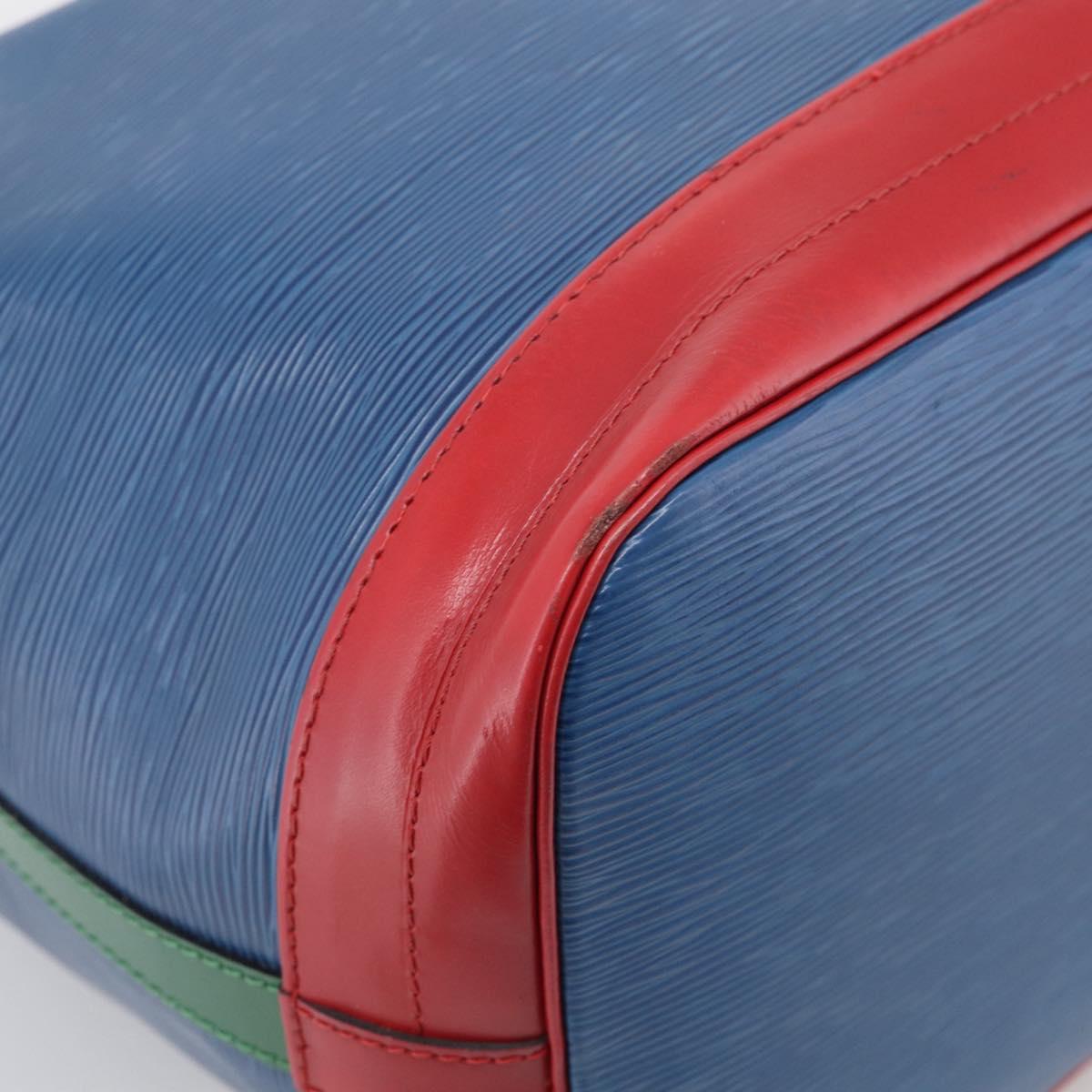 LOUIS VUITTON Epi Tricolor Noe Shoulder Bag Blue Red Green M44082 LV Auth ka7196