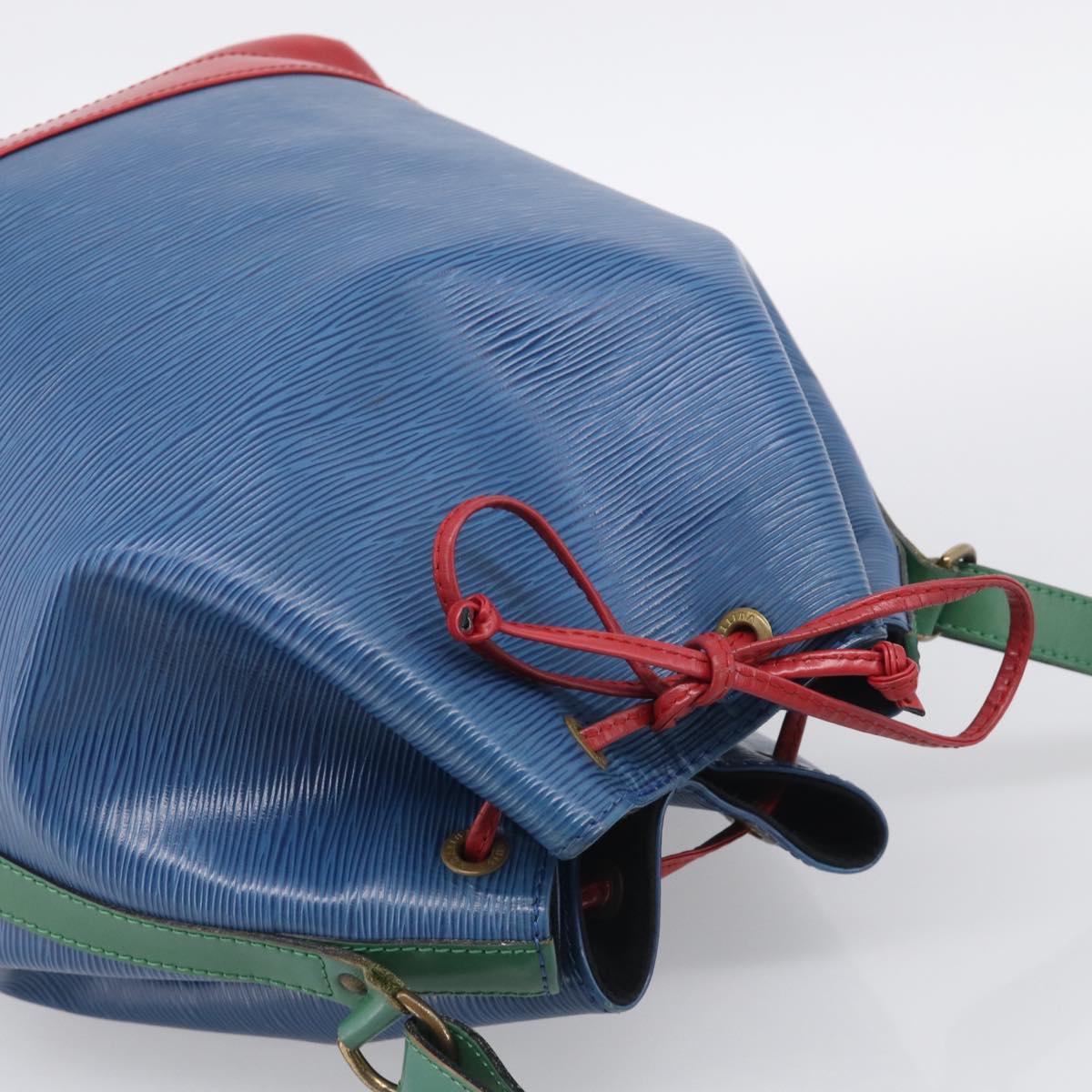 LOUIS VUITTON Epi Tricolor Noe Shoulder Bag Blue Red Green M44082 LV Auth ka7196