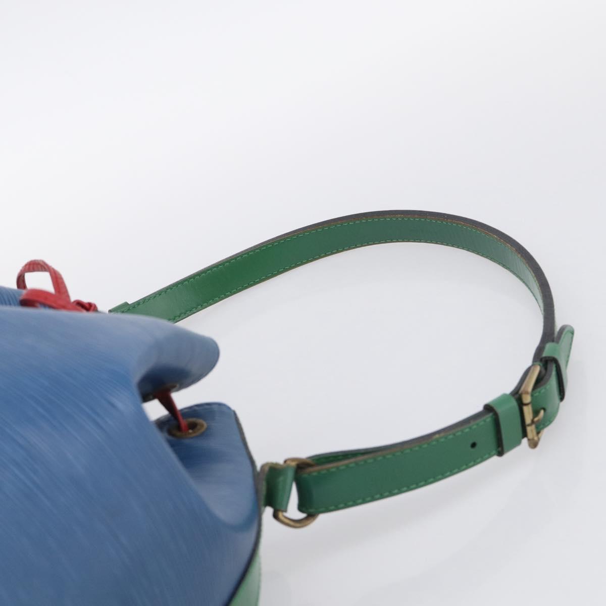 LOUIS VUITTON Epi Tricolor Noe Shoulder Bag Blue Red Green M44082 LV Auth ka7196