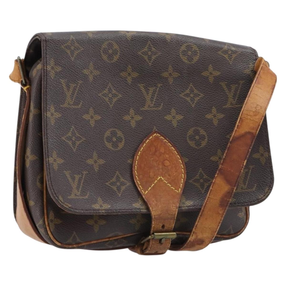 LOUIS VUITTON Monogram Cartouchiere MM Shoulder Bag M51253 LV Auth ka7199