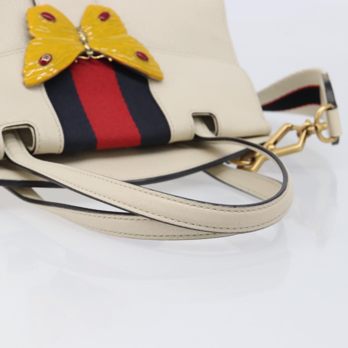 GUCCI Totem Butterfly Medium Sherry Line Bag Leather 2way 505344 Auth ka7207V