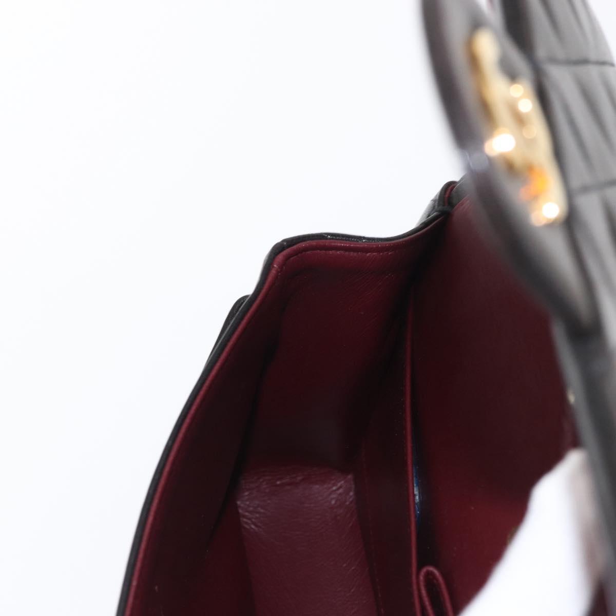 CHANEL Matelasse 25 Double Flap Chain Shoulder Bag Lamb Skin Gold CC Auth ka720SV