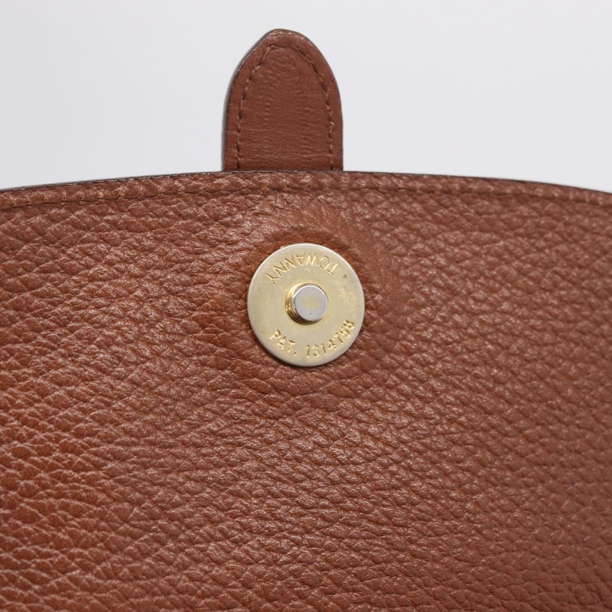 Burberrys Shoulder Bag Leather Brown Gold Auth ka7217
