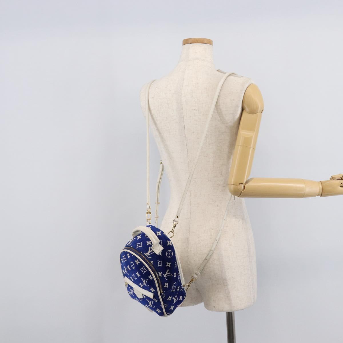 LOUIS VUITTON Jacquard Velvet Palm Spring Mini Backpack M46207 LV Auth ka7219