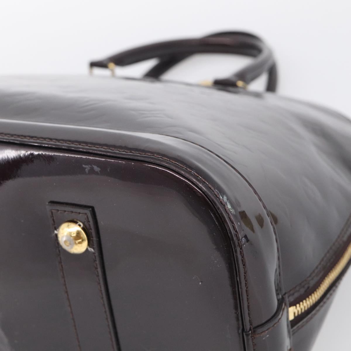 LOUIS VUITTON Monogram Vernis Alma GM Hand Bag Amarante M93595 LV Auth ka7224