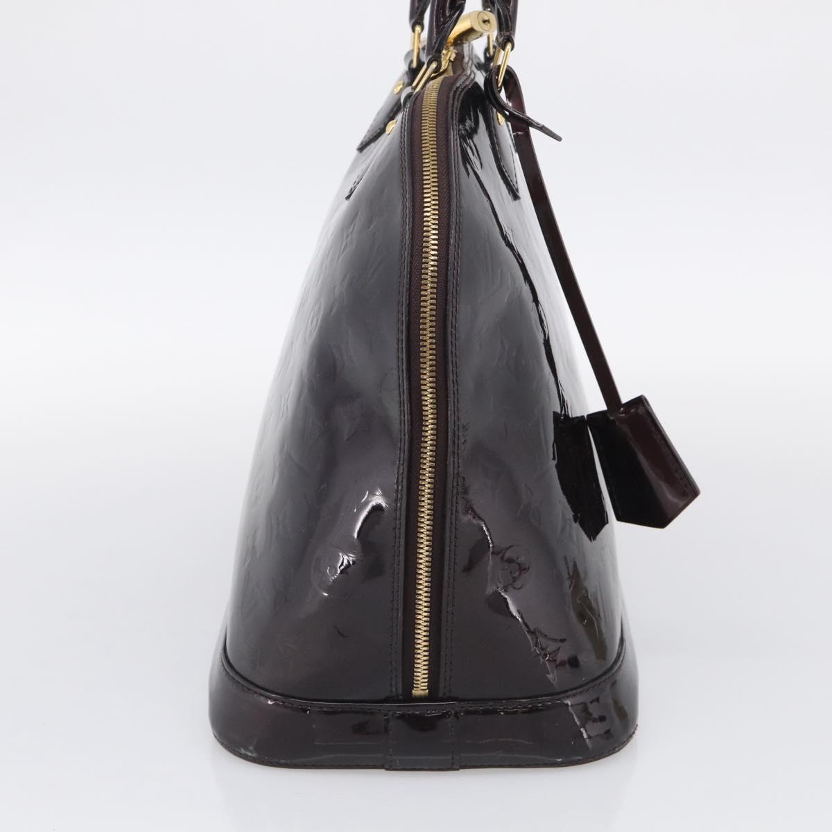 LOUIS VUITTON Monogram Vernis Alma GM Hand Bag Amarante M93595 LV Auth ka7224