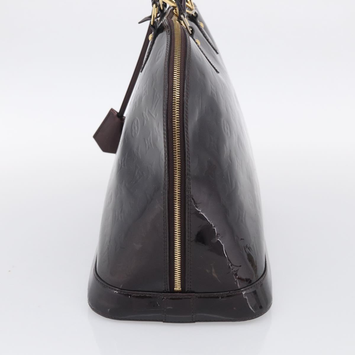 LOUIS VUITTON Monogram Vernis Alma GM Hand Bag Amarante M93595 LV Auth ka7224