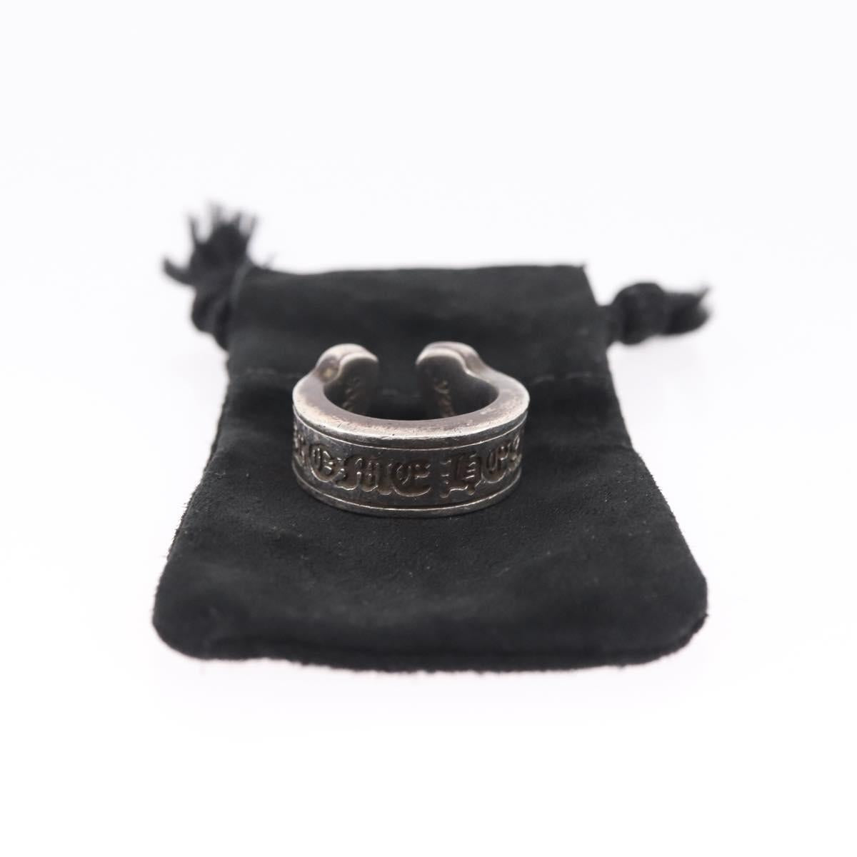 Chrome Hearts Scroll label Ring Ag925 Silver #10(JP Size) Auth ka7229M