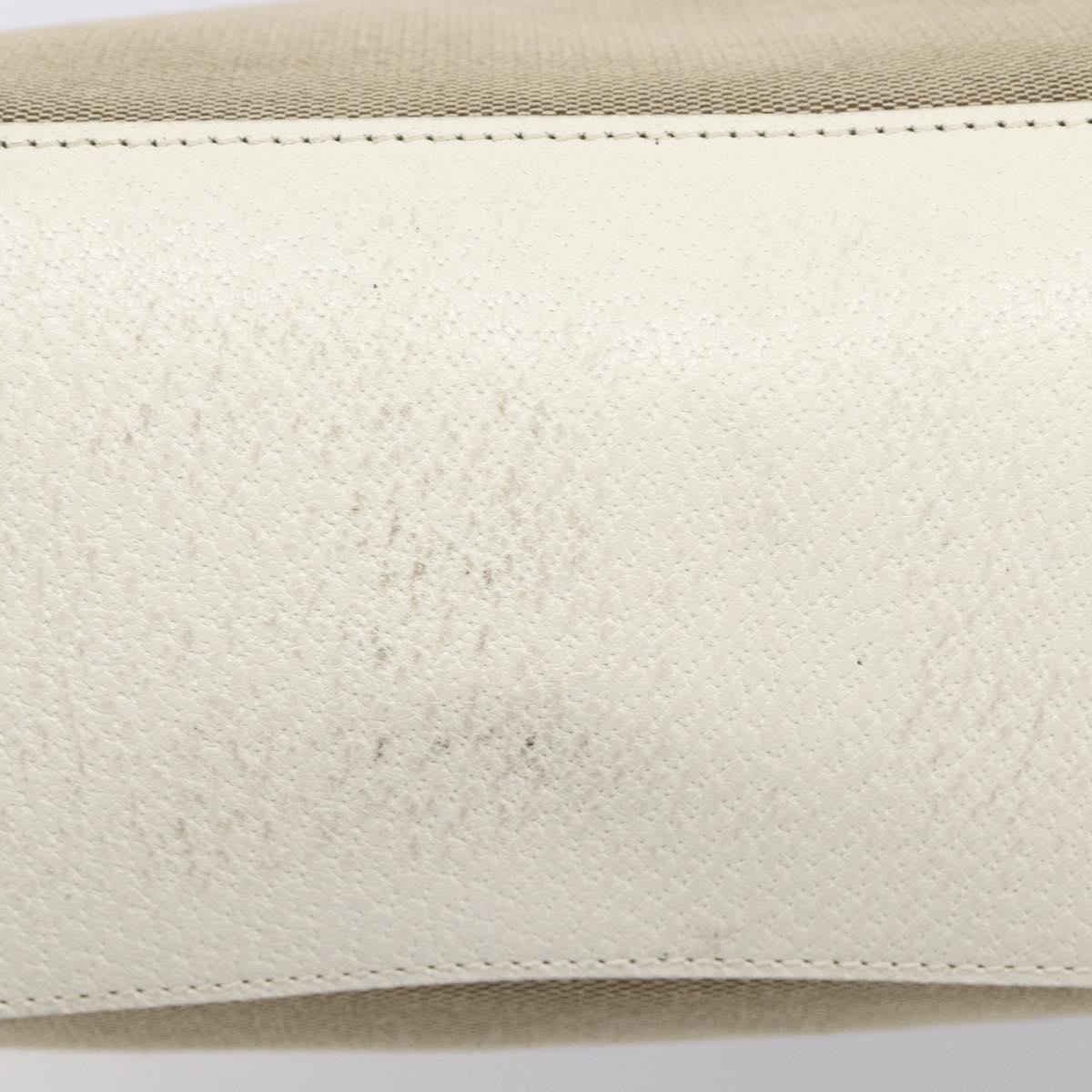 GUCCI Shoulder Bag Canvas Beige Silver 001 3766 Auth ka7233A