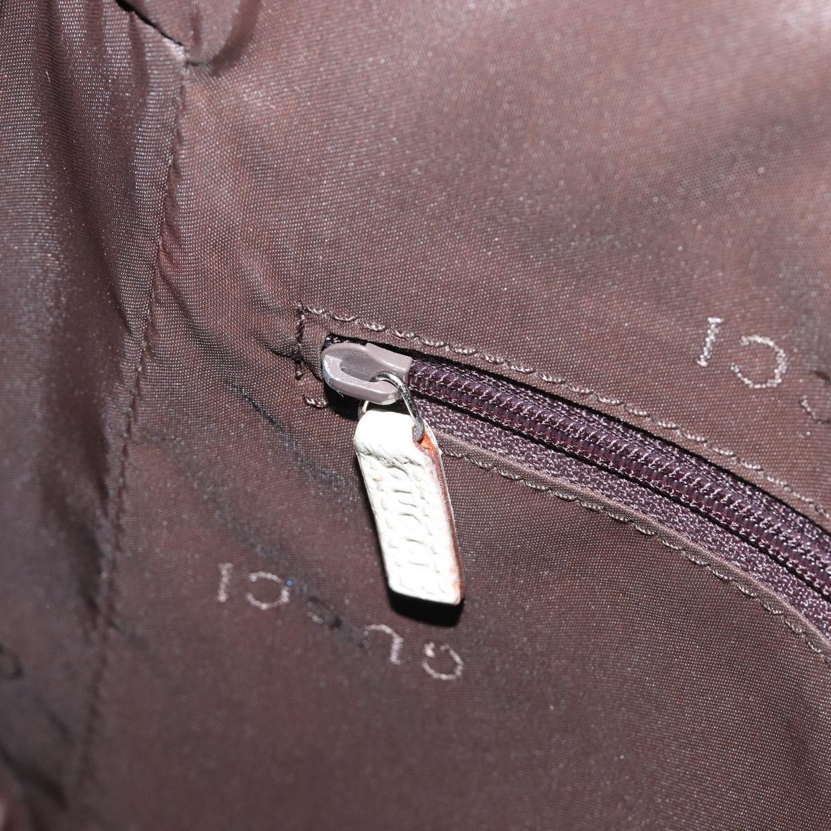 GUCCI Shoulder Bag Canvas Beige Silver 001 3766 Auth ka7233A