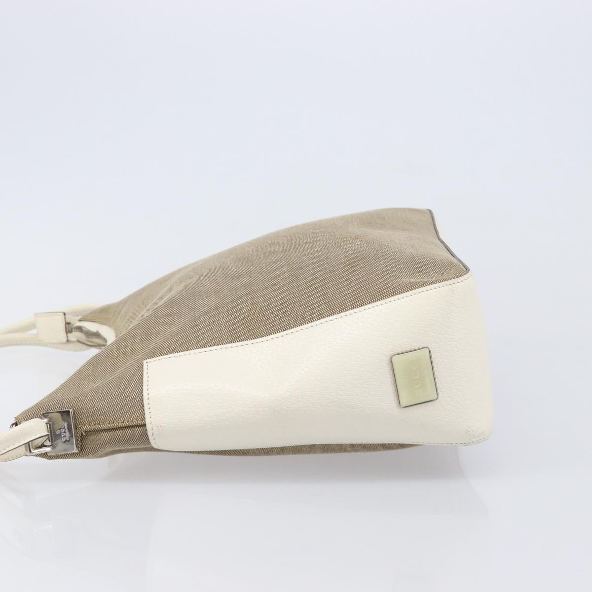 GUCCI Shoulder Bag Canvas Beige Silver 001 3766 Auth ka7233A