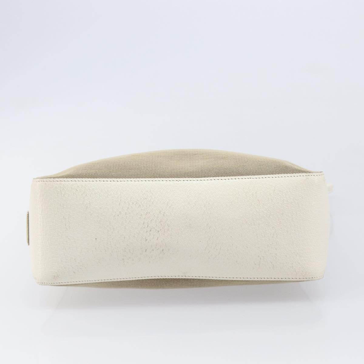 GUCCI Shoulder Bag Canvas Beige Silver 001 3766 Auth ka7233A