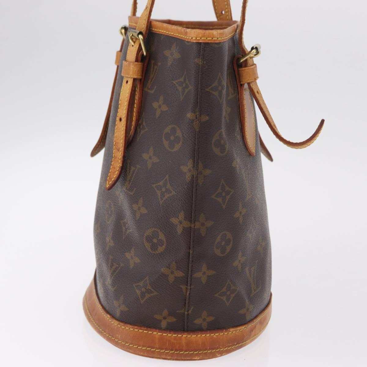 LOUIS VUITTON Monogram Bucket PM Shoulder Bag M42238 LV Auth ka7236