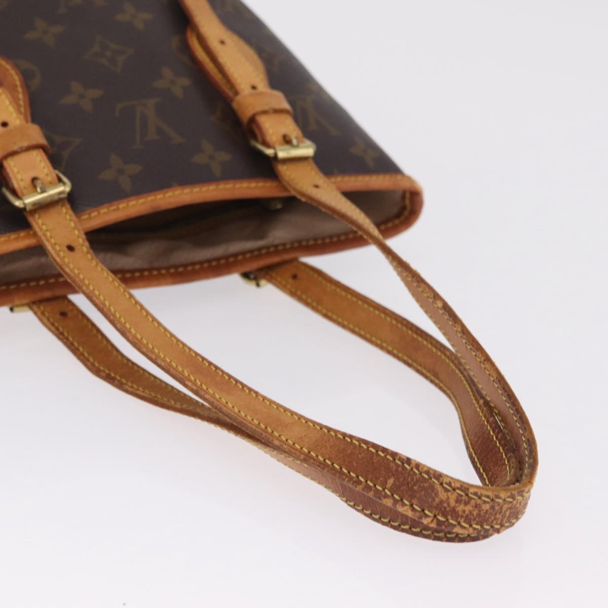 LOUIS VUITTON Monogram Bucket PM Shoulder Bag M42238 LV Auth ka7236
