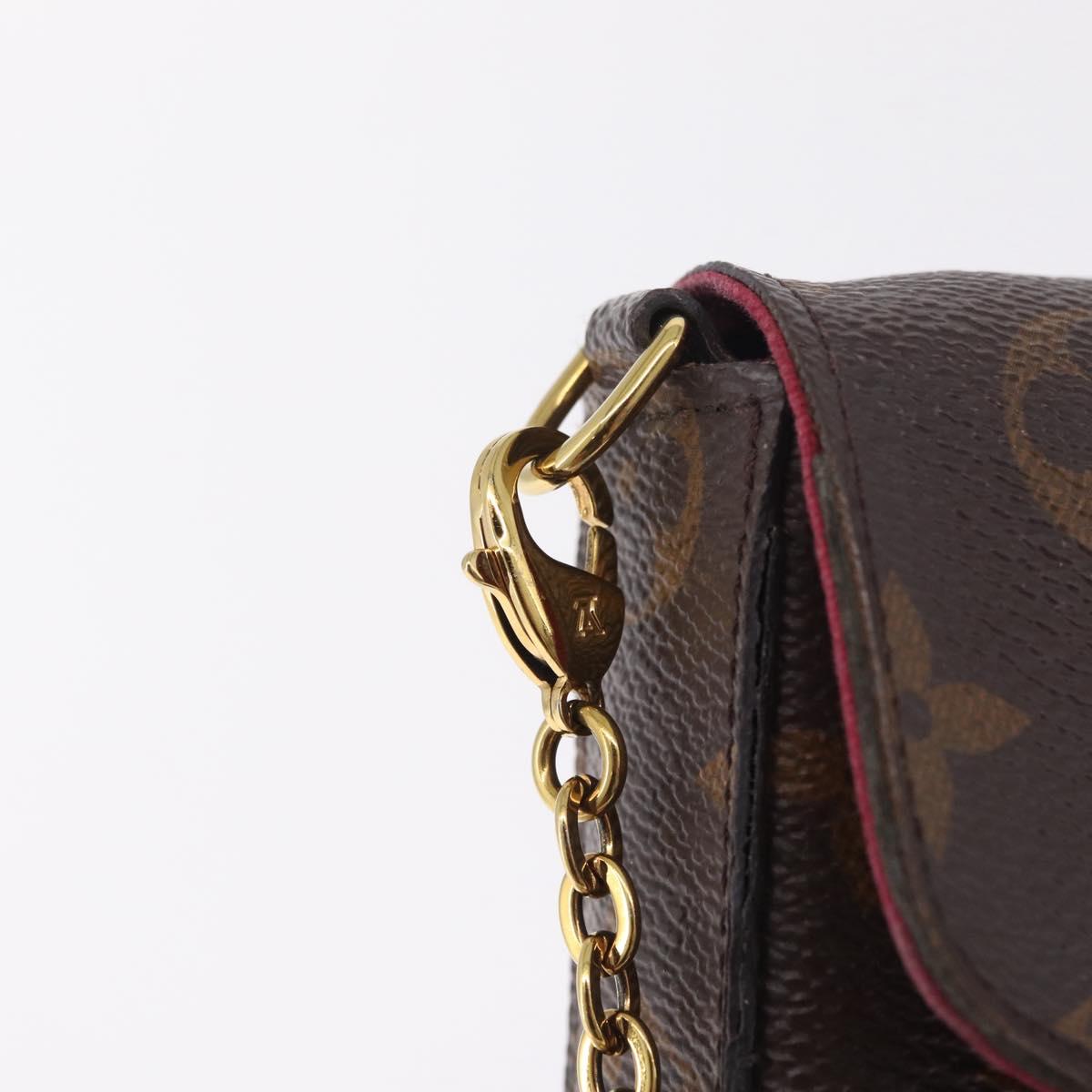 LOUIS VUITTON Monogram Wallet Pochette Felice Bag M81896 LV Auth ka7238A