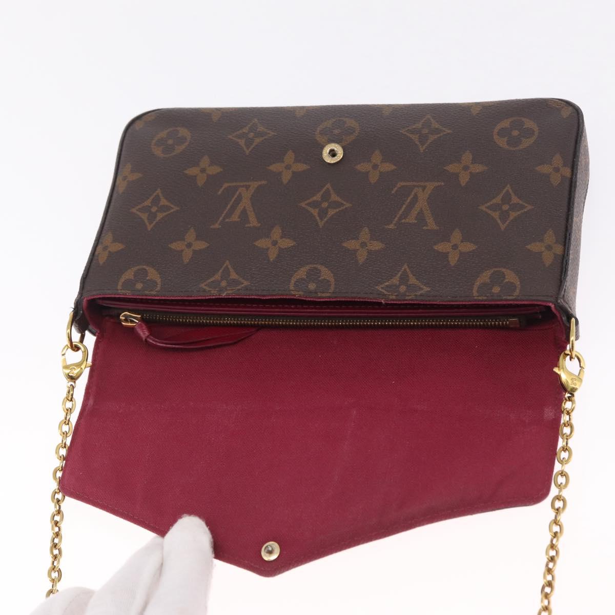 LOUIS VUITTON Monogram Wallet Pochette Felice Bag M81896 LV Auth ka7238A