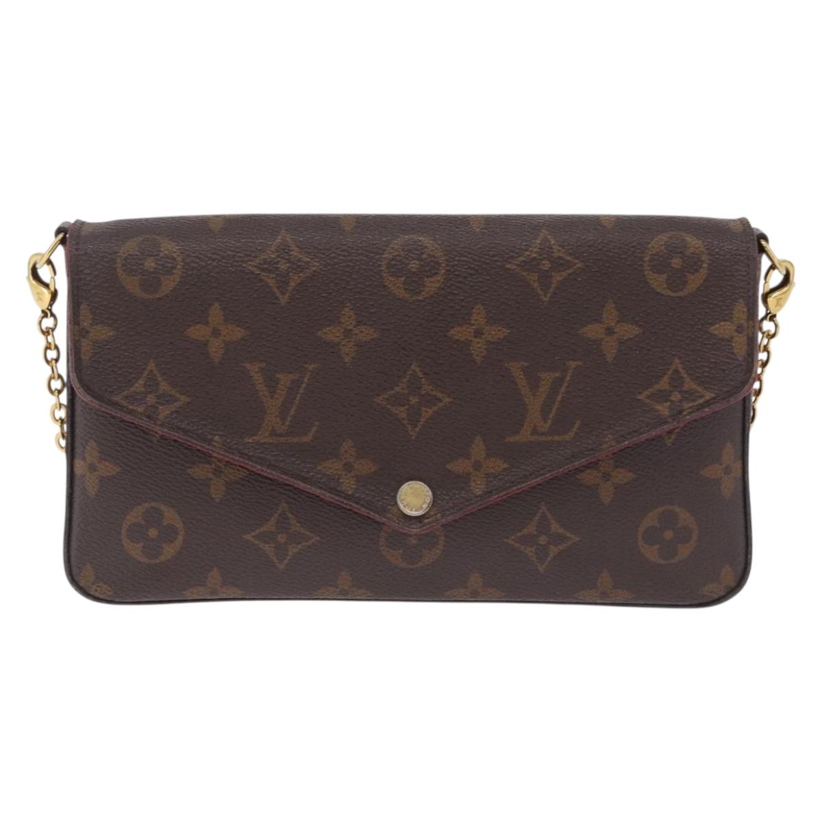 LOUIS VUITTON Monogram Wallet Pochette Felice Bag M81896 LV Auth ka7238A